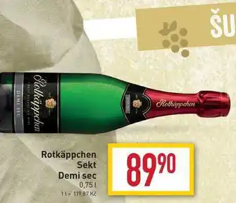 Billa Rotkäppchen sekt demi sec 0,75l nabídka