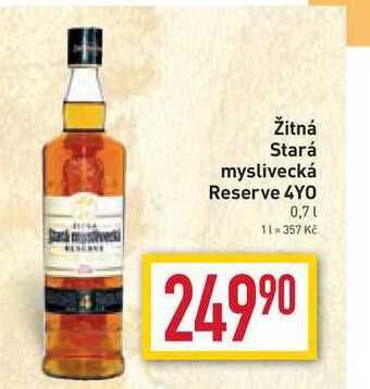 Billa Žitná stará myslivecká reserve 4yo 0,7l nabídka