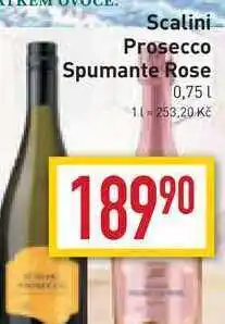 Billa Scalini prosecco spumante rose 0,75l nabídka