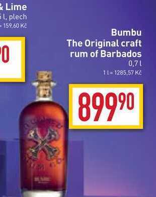 Billa Bumbu the original craft rum of barbados 0,7l nabídka