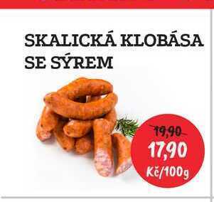 RABBIT řeznictví Skalická klobása se sýrem 100g nabídka