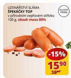 Flop Špekáčky top v přírodním vepřovém střivku 100 g nabídka
