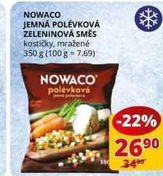 Flop Nowaco jemná polévková zeleninová směs kostičky, mražené 350 g nabídka