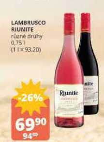 Flop Lambrusco riunite různé druhy 0,75l nabídka