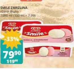 Flop Smile zmrzlina různé druhy 1000 ml nabídka