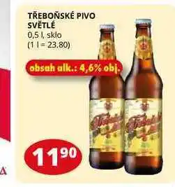 Flop Třeboňské pivo světlé 0,5 l, sklo nabídka