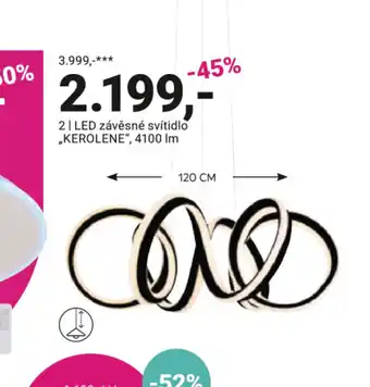 Möbelix 21 LED závěsné svítidlo ,,KEROLENE", 4100 Im nabídka