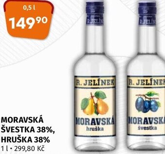 MORAVSKA ŠVESTKA 38%, HRUŠKA 38%