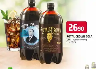 Terno ROYAL CROWN COLA 1,33 l vybrané druhy 11 = 20,23 nabídka