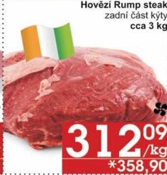 Jip Hovězí Rump steak: zadní část kýty: cca 3 kg: nabídka