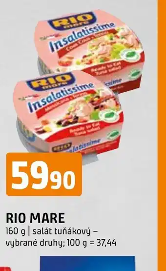 Terno RIO MARE 160 g salát tuňákový - vybrané druhy; 100 g = nabídka