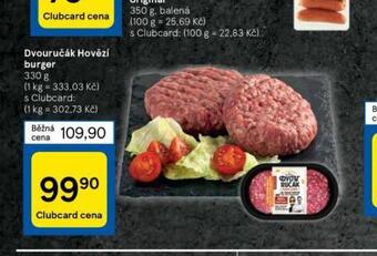 Tesco Hovězí burger nabídka
