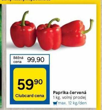 Tesco Paprika červená nabídka