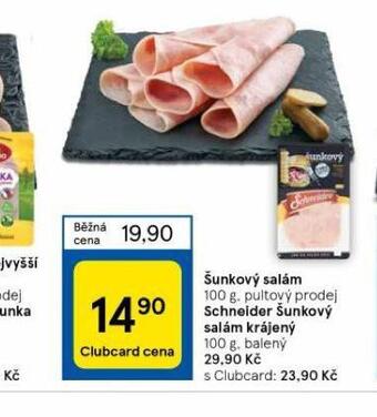 Tesco Šunkový salám nabídka