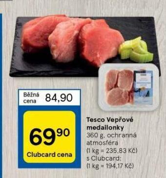 Tesco Vepřové medailonky nabídka