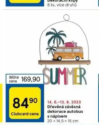 Tesco Dřevěné dekorace nabídka