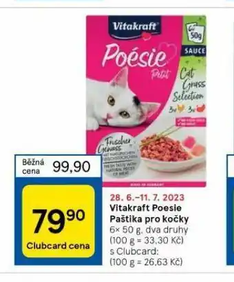 Tesco Vitakraft poésie pro kočky nabídka