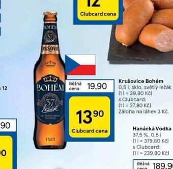Tesco Pivo krušovice bohém nabídka