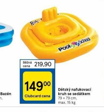 Dětský nafukovací kruh se sedátkem