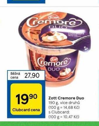 Tesco Zott cremore duo nabídka