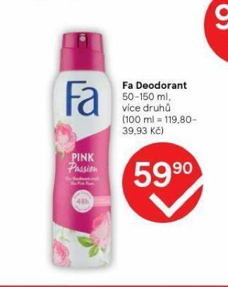 Tesco Fa deodorant nabídka