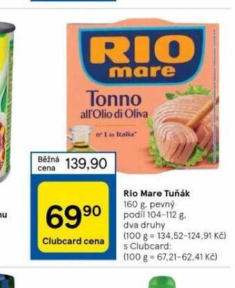 Tesco Rio mare tuňák nabídka