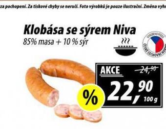 ZEMAN Klobása se sýrem niva nabídka