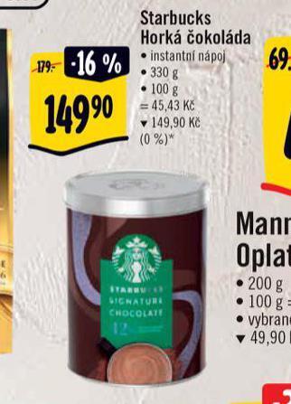 Albert Starbucks horká čokoláda nabídka