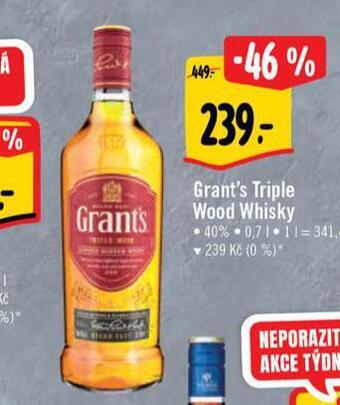 Albert Grant's triple wood whisky nabídka