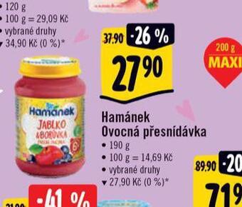 Albert Hamánek ovocná přesnídávka nabídka