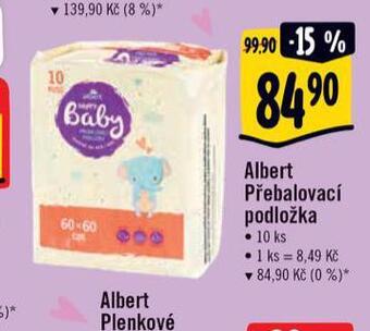 Albert Přebalovací podložka nabídka