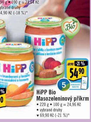Albert Hipp bio masozeleninový příkrm nabídka