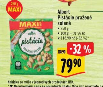 Albert Pistácie pražené solené nabídka