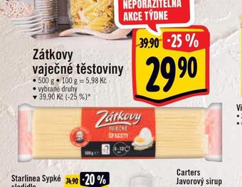 Albert Zátkovy vaječné těstoviny nabídka