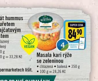 Albert Masala kari rýže se zeleninou nabídka