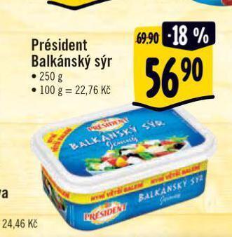 Albert Président balkánský sýr nabídka
