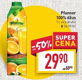 Billa Pfanner 100% džus nabídka