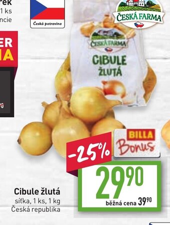 Billa Cibule žlutá nabídka
