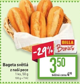 Billa Bageta světlá z naší pece nabídka