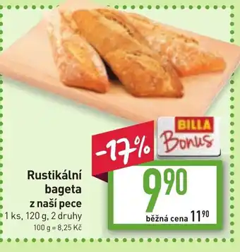 Billa Rustikální bageta z naší pece nabídka