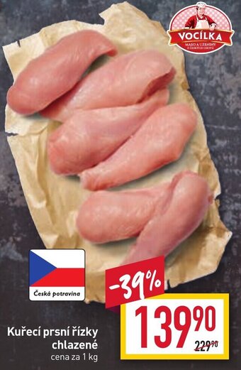 Billa Kuřecí prsní řízky chlazené cena za 1 kg nabídka