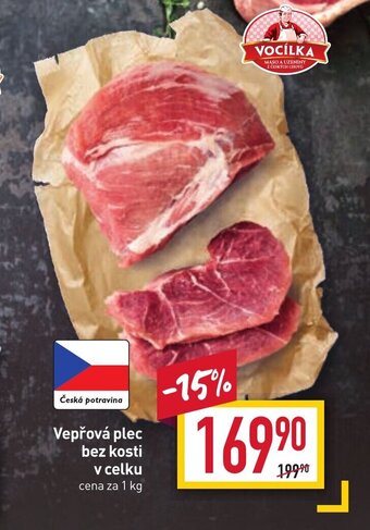 Vepřová plec bez kosti v celku cena za 1 kg