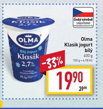 Billa Olma Klasik jogurt bílý nabídka