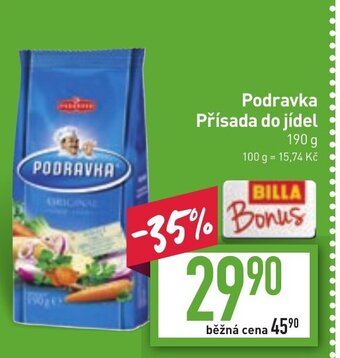 Billa Podravka Přísada do jídel nabídka