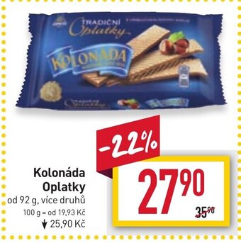 Billa Kolonáda Oplatky nabídka