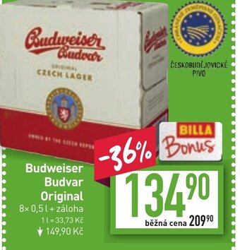 Billa Budweiser Budvar Original nabídka