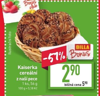 Billa Kaiserka cereální z naší pece nabídka