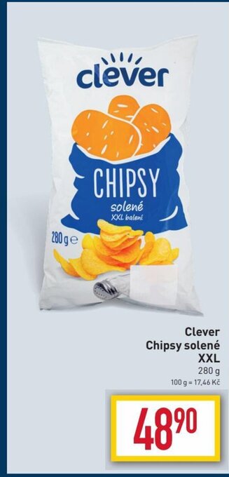 Billa Clever Chipsy solené XXL nabídka