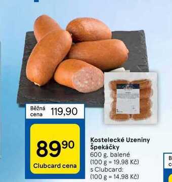 Tesco Kostelecké uzeniny špekáčky 600 g nabídka