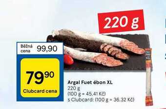 Tesco Argal fuet ébon xl 220 g nabídka